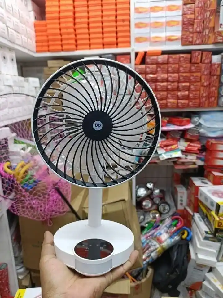 Dp model-7626 rechargeable fan with LED light
