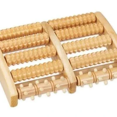Wooden foot roller