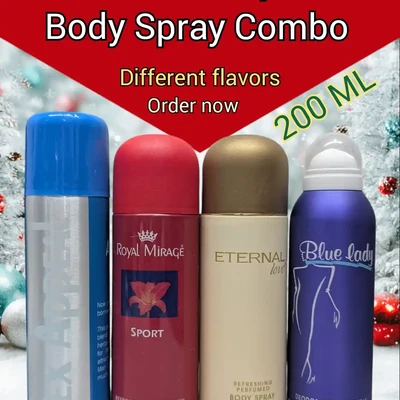 Premium 4 pcs Body Spray Combo(এখনি অর্ডার করলে পাবেন ( ঈদ অফার হোমডেলিভারি চার্জ ফ্রী)
